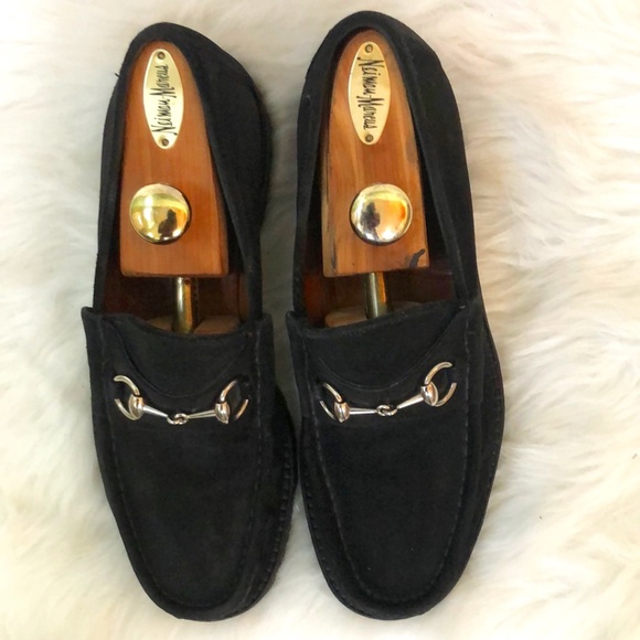 Gucci Authentic Black Suede Horse-bit Loafers, Size 10 - Picture 4 of 11